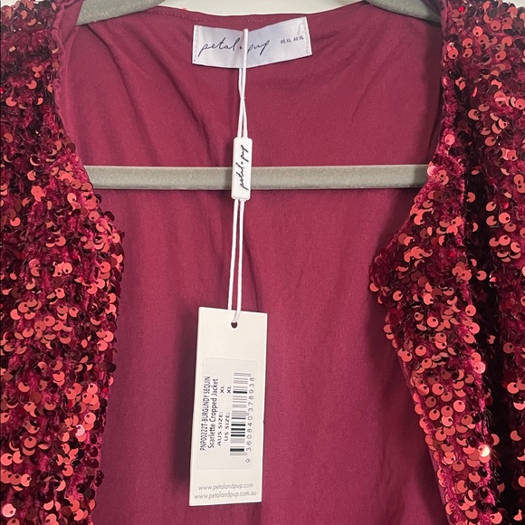NWT Petal & Pup Scarlette Sequin Crop Jacket - Picture 8 of 9
